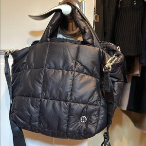 lululemon athletica Black Quilted Crossbody Bag